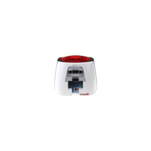 Evolis Badgy 100 - Plastikkartendrucker - Farbe - Thermosublimation/thermische Übertragung - CR-80 Card (85.6 x 54 mm) - bis zu 225 Karten/Stunde (s/w) / bis zu 80 Karten/Stunde (Farbe) - Kapazität: 50 Karten - USB 2.0 (B12U0000RS) afbeelding 1