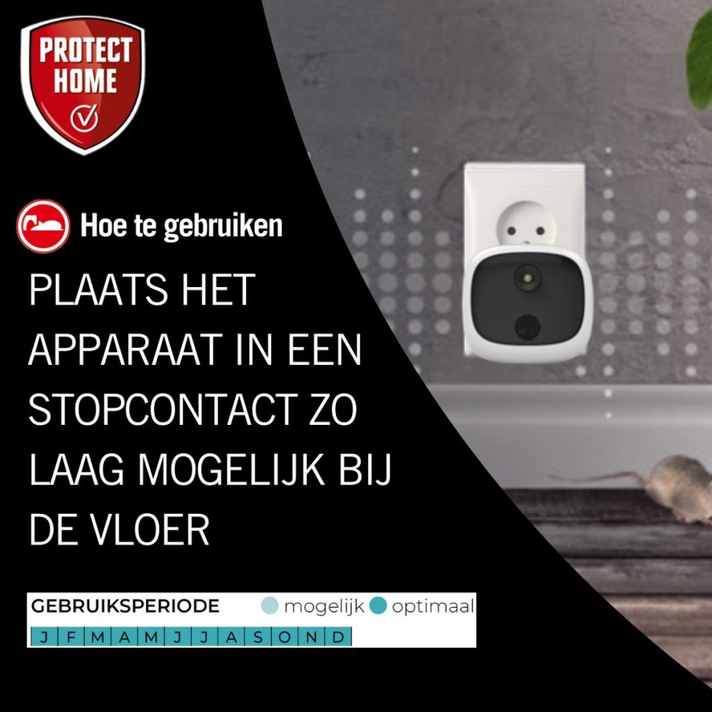 Protect Home Ultrasonic Mice and Rats 80 m² Black/White