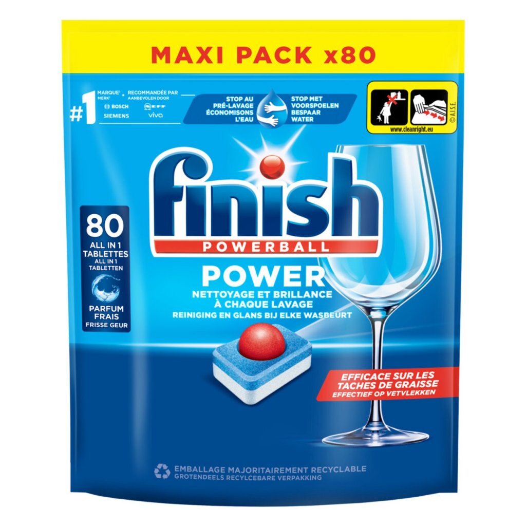 Finish Powerball Power Dishwasher Tablets 80 Pieces