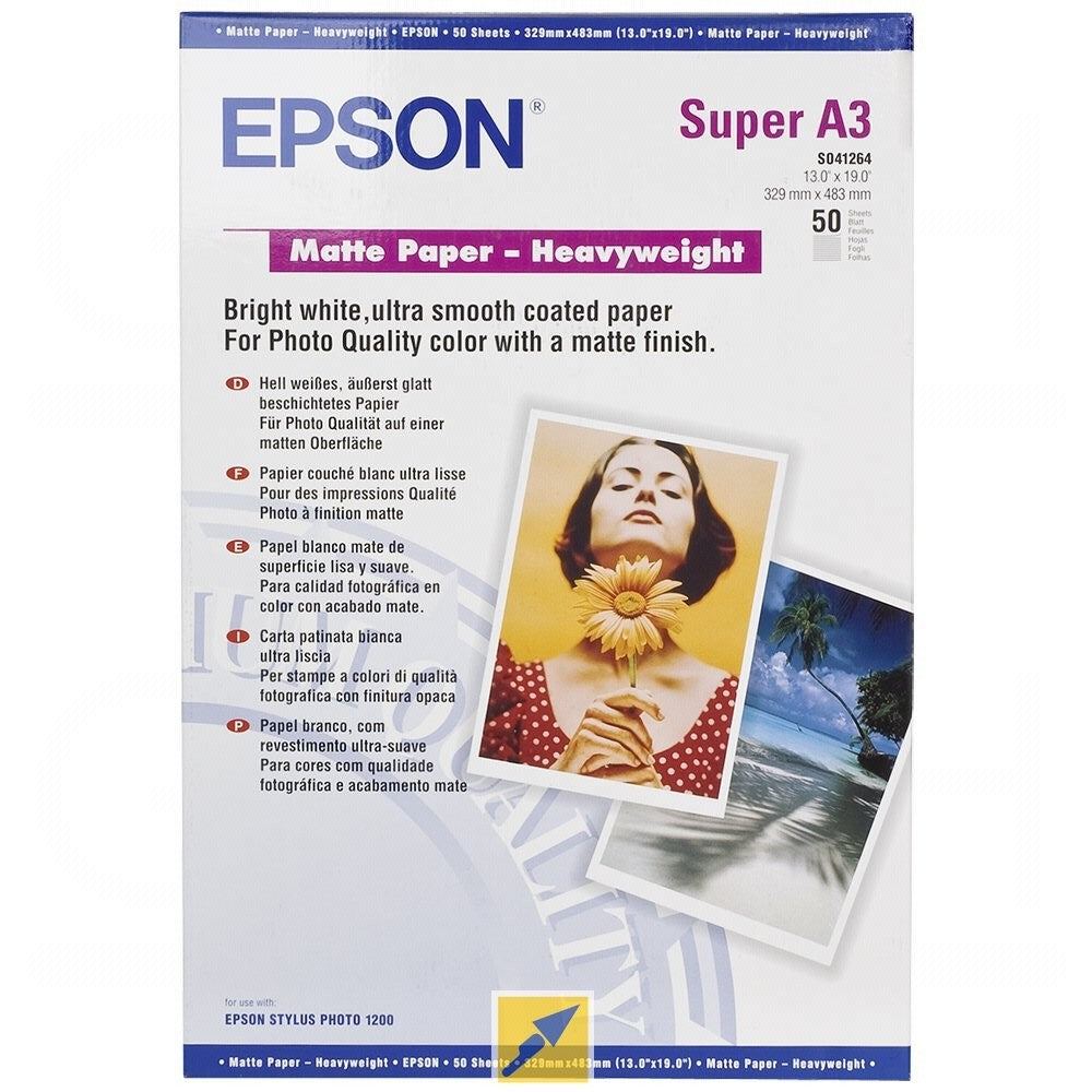 Epson Heavyweight Matte Paper A3 Plus 167 g/m2 50 Sheets C13S041264