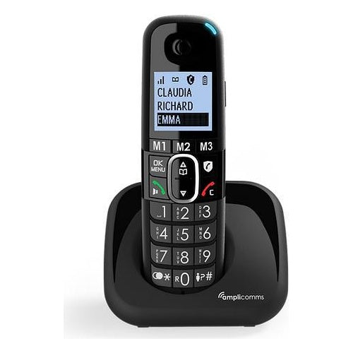 amplicomms BigTel 1500 DECT-Telefon Anrufer-Identifikation Schwarz (ATL1423327) afbeelding 1