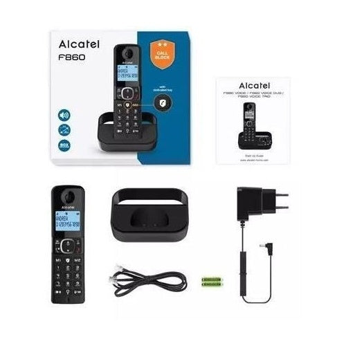 Téléphone fixe sans fil - ALCATEL - F860 solo noir - Sans répondeur afbeelding 6