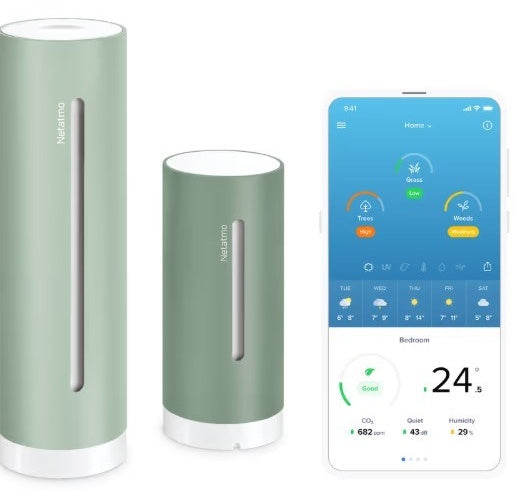 Netatmo NWS-M-EC digital weather station Mint colour AC/Battery Wi-Fi afbeelding 2