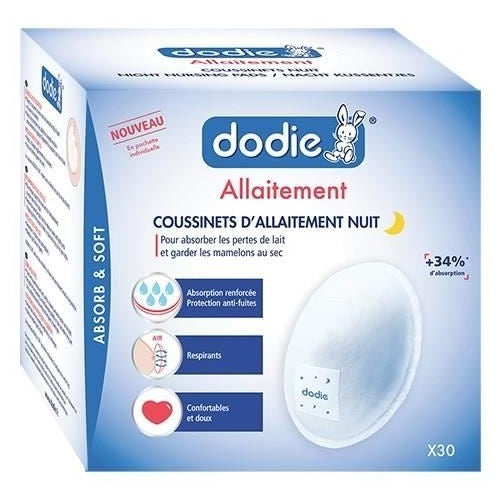 Dodie Allaitement Coussinets d'Allaitement Nuit 30 coussinets afbeelding 2