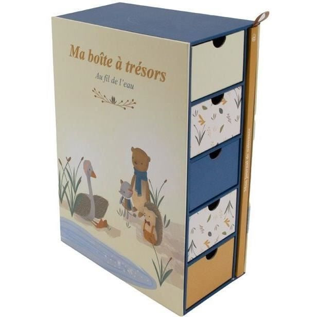 Coffret - DOMIVA - AU FIL DE L'EAU - Boîte a trésors + Journal de naissance afbeelding 1