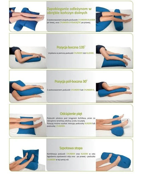 Bed positioning cushion U-crescent in silicone fibre Blue afbeelding 3