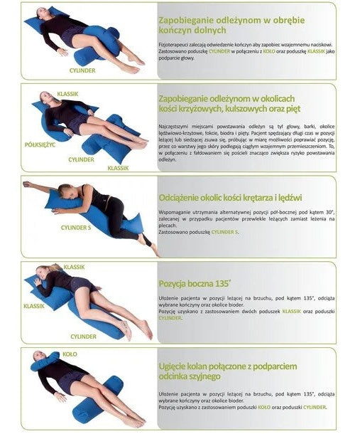 Bed positioning cushion U-crescent in silicone fibre Blue afbeelding 4