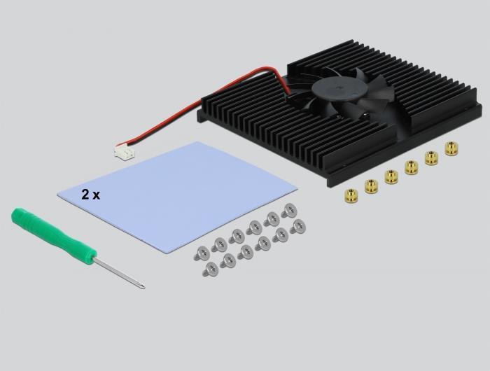 DeLOCK PCI Express x8/x16 Card > 4 x internal NVMe M.2 Key M - Storage Controller - PCIe 3.0 x16 (90409)
