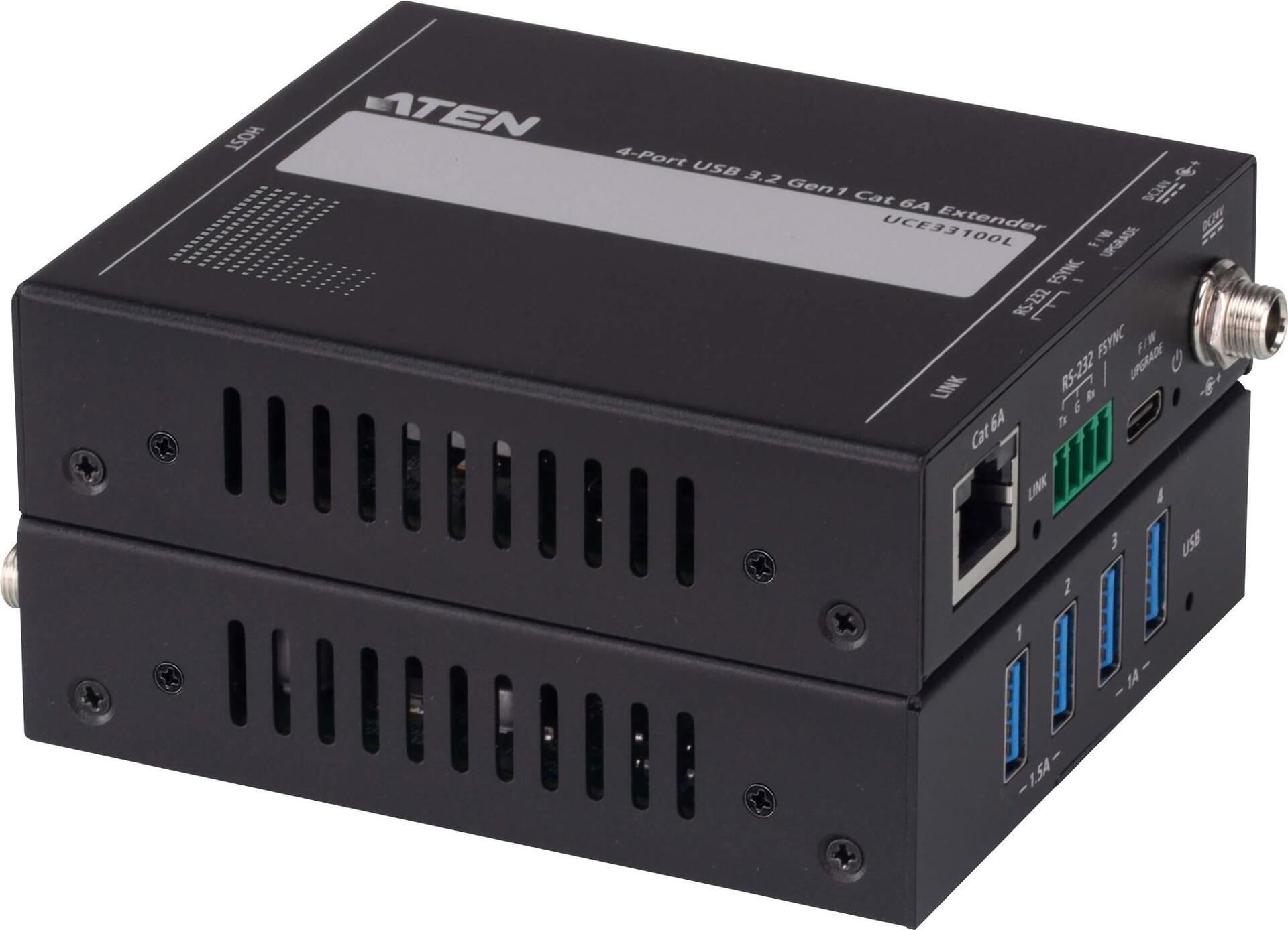 ATEN 4-Port USB 3.0 Gen 1 Cat 6A Extender - Digital/Data Network - UCE33100
