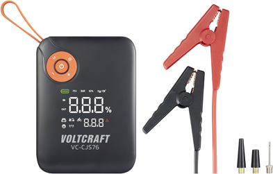 VOLTCRAFT Quick Start System VC-CJS76 - VC-16024485 - Jump Starter 12V=300A, 12V Output 2x, USB Socket 2x, Charging and Storage Station