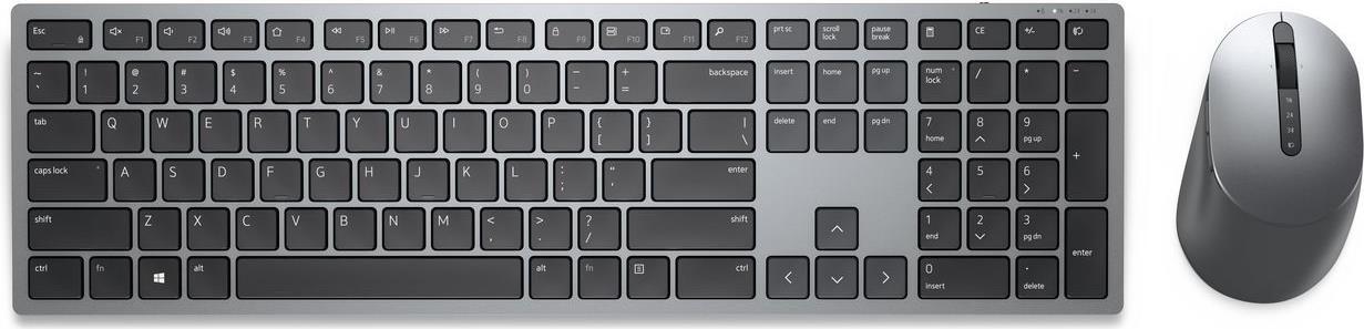 Dell Premier Multi-Device KM7321W - Wireless Keyboard and Mouse Set - 2.4 GHz, Bluetooth 5.0 - QWERTY - Titan Gray (580-AJQJ)