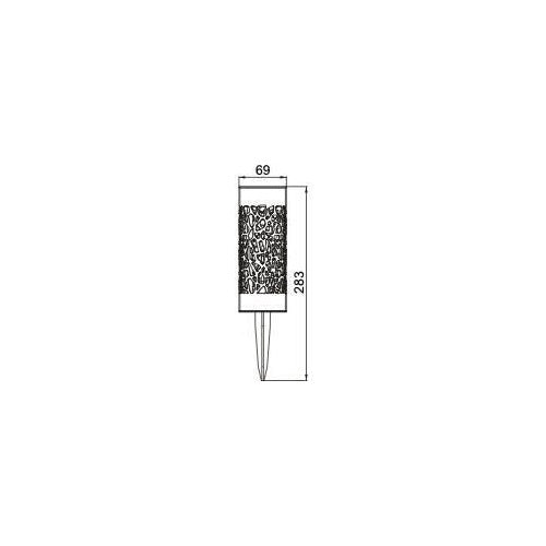 Borne solaire inox GALIX G4445 - A poser ou a planter - H28cm - Blanc chaud afbeelding 3