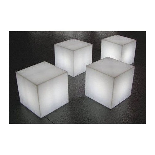 Cube lumineux tabouret filaire pour extérieur LED - LUMISKY - Carry W40 - Blanc - 10W - Hauteur 40cm afbeelding 3