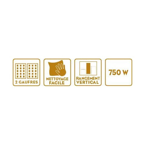 Gaufrier LITTLE BALANCE - Happy Gaufres - Revetement antiadhésif sans PFAS - 750W afbeelding 4
