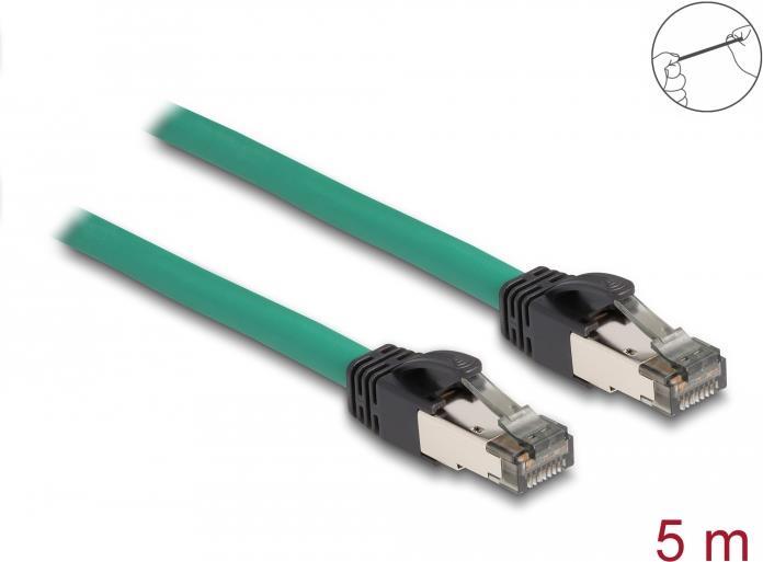 Delock PROFINET Patch Cable, RJ-45 (M) to RJ-45 (M), 5 m, SF/UTP, CAT 5e, Green