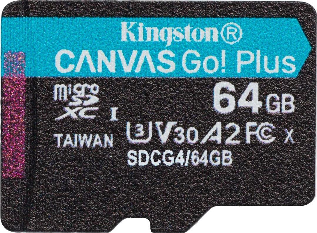 KINGSTON 64GB microSDXC Canvas Go Plus Gen4 200R A2 U3 SDCG4/64GBSP
