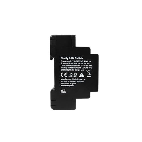 Shelly · Hutschiene·""LAN Switch""· 5 Ports· 10/100 Mbit - Switch - 0,1 Gbps (SHELLY_SWITCH) afbeelding 4