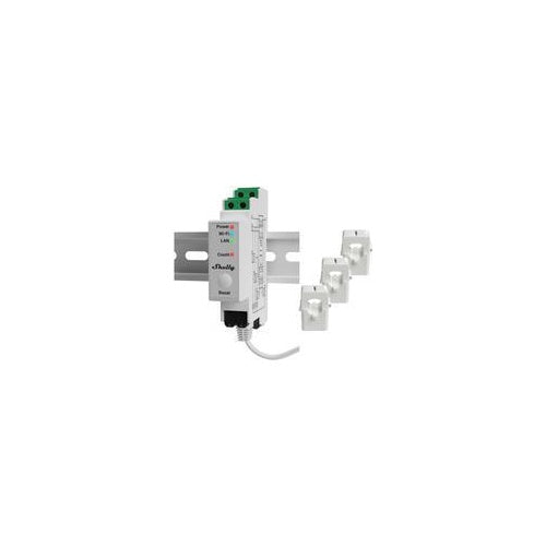 Shelly PRO 3EM - WLAN Stromzähler - 3x 120A - Inkl. 3 Klemmen -BT - Messfunktion (SHELLY_PRO_3EM) afbeelding 1