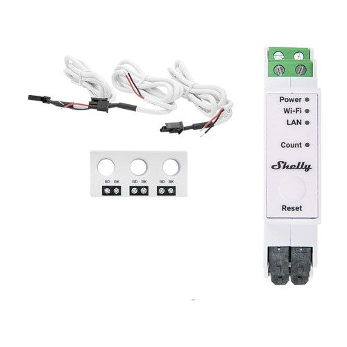Shelly · Hutschiene·"Pro 3EM-3CT63"· Stromzähler· inkl. CT· Messfunktion· WLAN· LAN (Shelly_Pro_3EM_3CT63) afbeelding 5