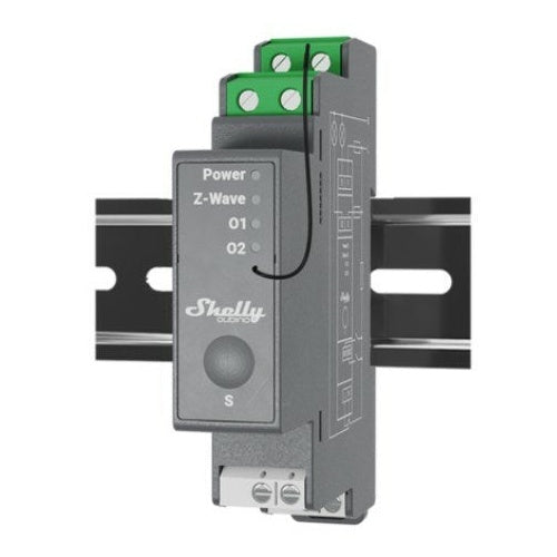 Shelly Qubino Wave Pro 2 electrical relay Grey afbeelding 1