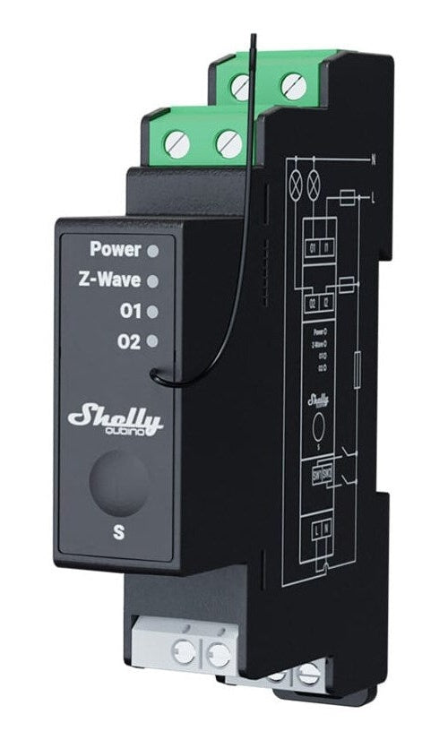 Shelly · Hutschiene·"Wave Pro 2PM"· Relais· max. 25A· 1 Phase· 2x 16A· Messfunktion (Shelly_W_Pro_2PM) afbeelding 1