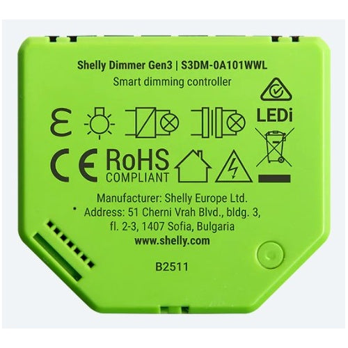 Shelly · Unterputz·""Dimmer Gen3""· Relais· LED Lichtcontroller· (Shelly_Dimmer_Gen3) afbeelding 3