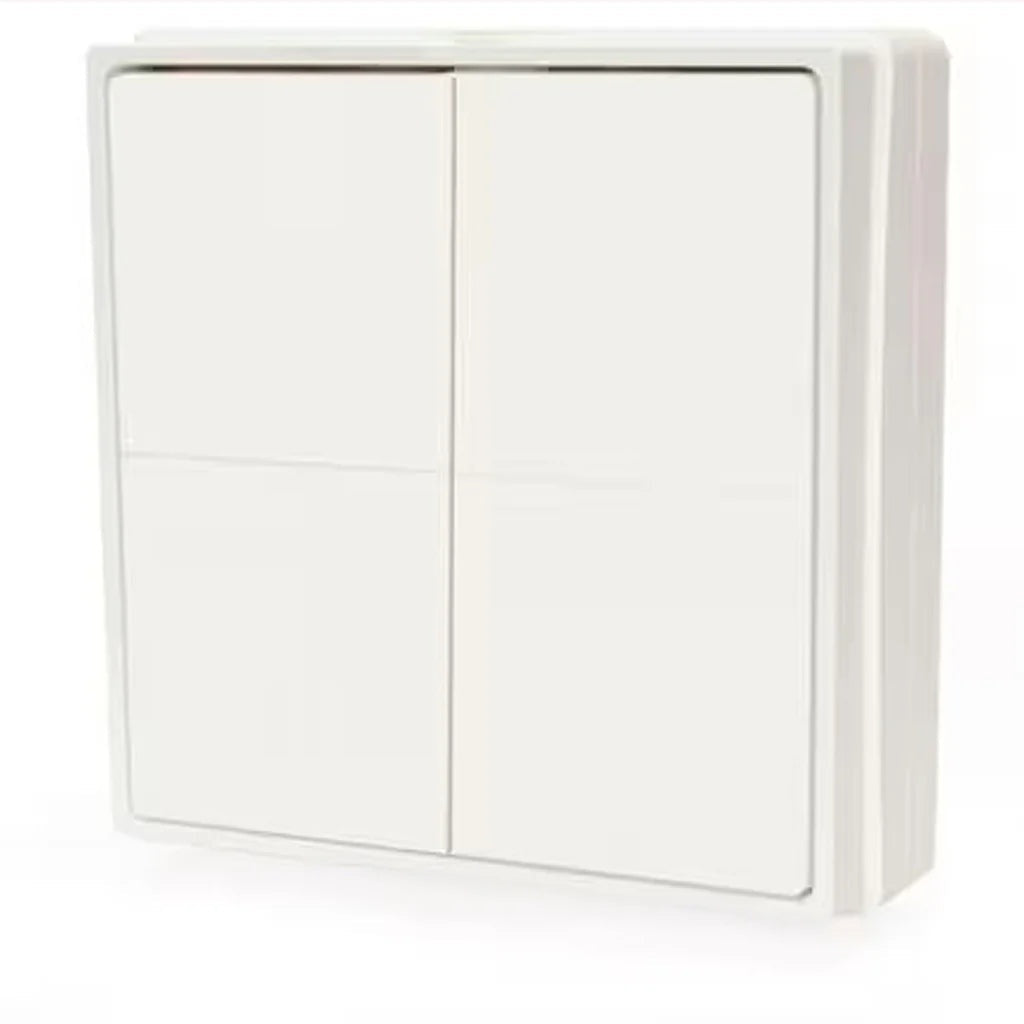 Shelly Blu ZB Wall Switch 4 - 4-fach Wandtaster Bluetooth Zigbee Batterie Weiß - 3800238073404 - afbeelding 1