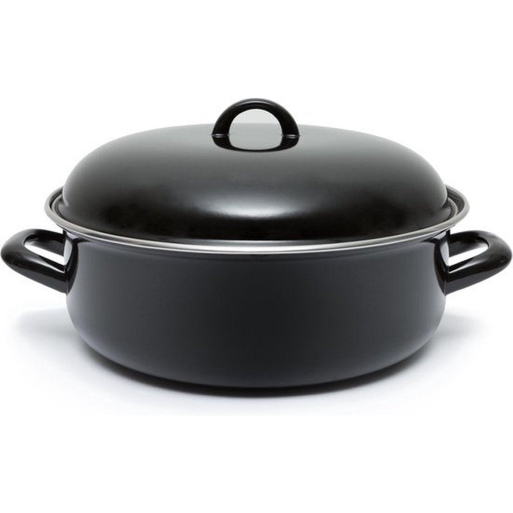 CasaLupo Enamel Casserole 22 cm Black