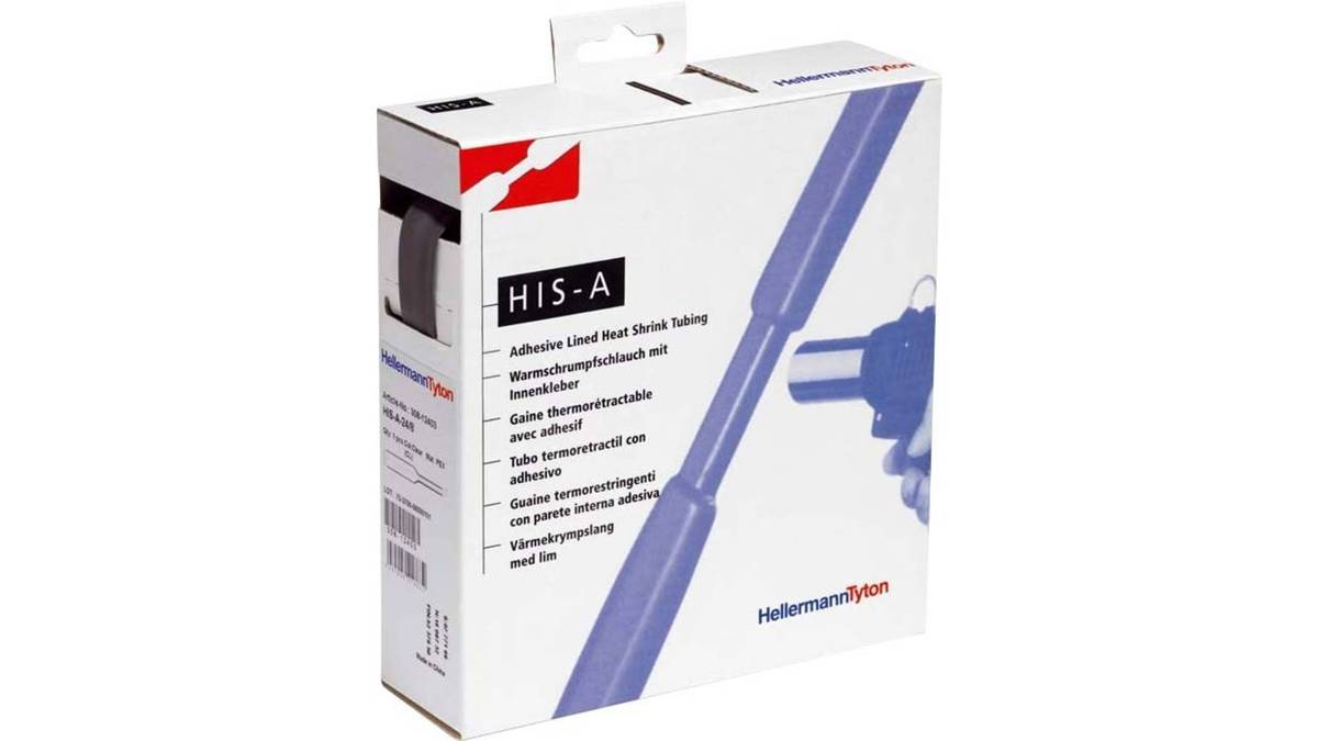 HellermannTyton 308-11800 Schrumpfschlauch mit Kleber black 19 mm 6 mm Schrumpfrate:3:1 1 St.