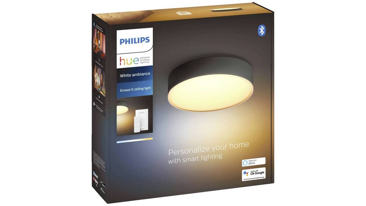 Philips Hue Enrave LED Ceiling Spotlight 9.6W Warm White to Cool White (4115830P6)