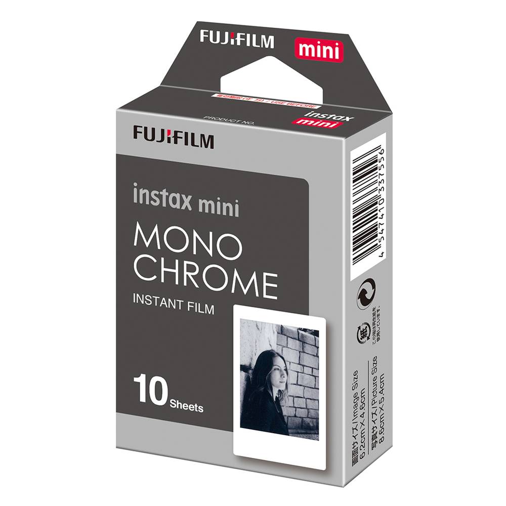 Fujifilm Instax Mini Monochrome Instant Film - Black/White - ISO 800 - 10 Exposures