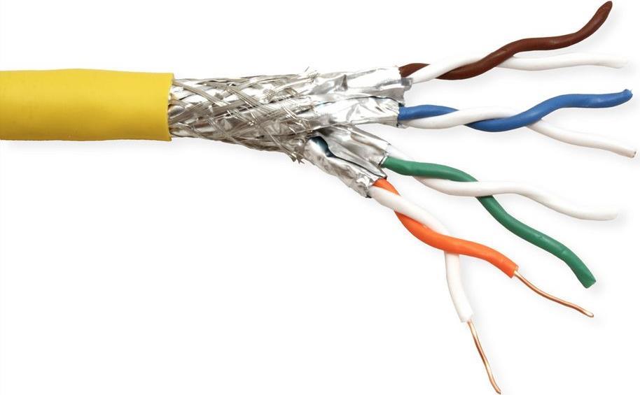 ROLINE Network Cable 100 m Cat8 SF/UTP Yellow (21.15.0005)