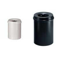 helit Steel Wastebasket 30 L with Flame Extinguishing Head Black (H2515695)
