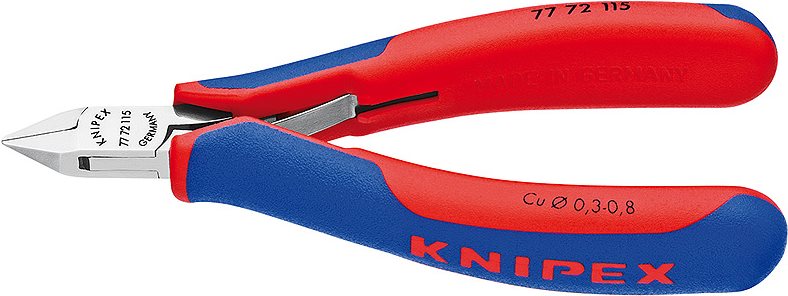 Knipex 77 72 115 Side Cutters, 115 mm, Electronics and Precision Mechanics