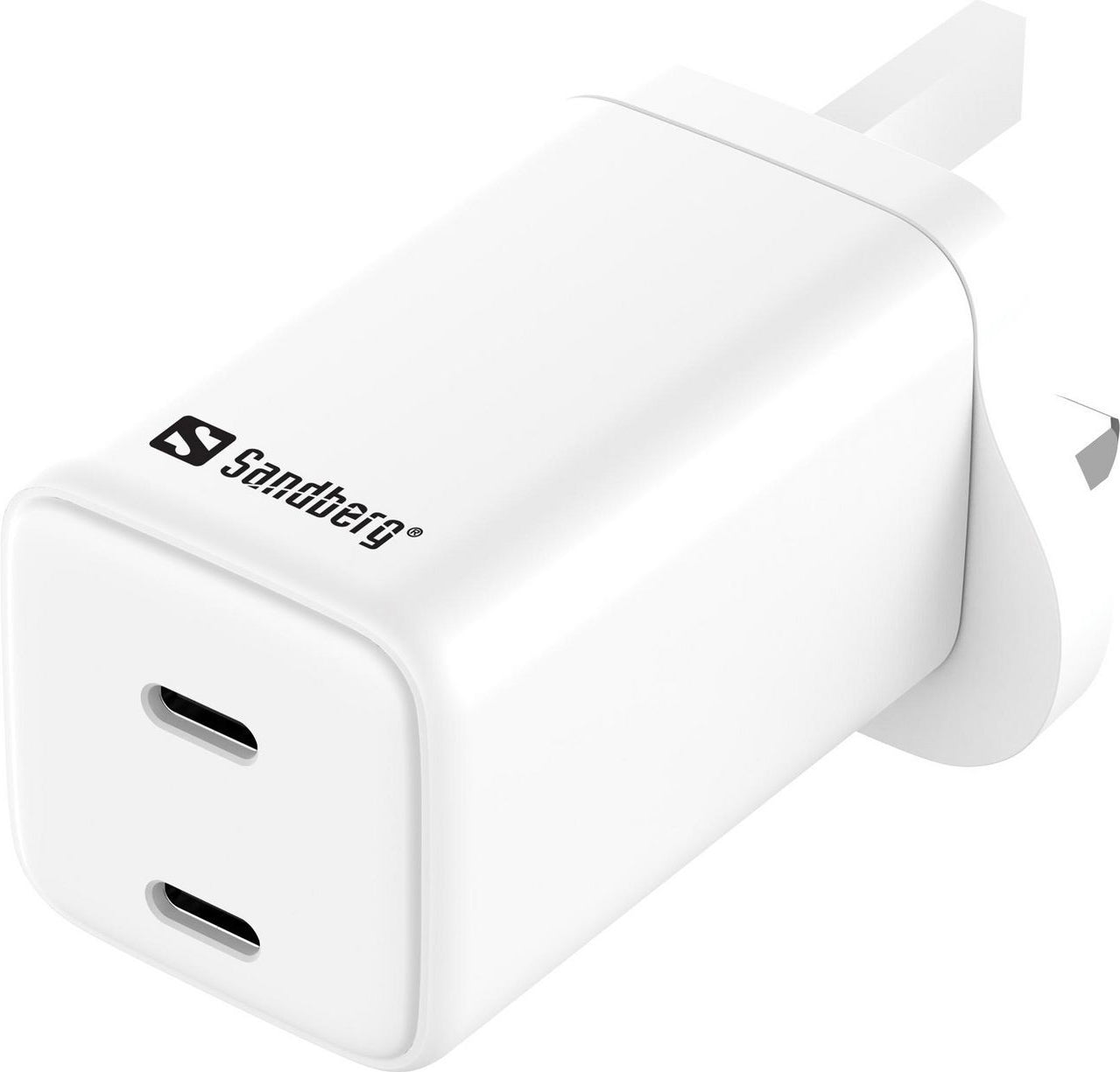 Sandberg AC Charger Dual USB-C PD65W UK (441-62)