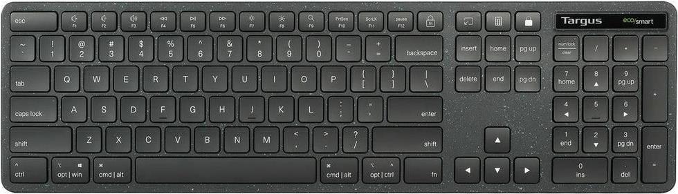 Targus EcoSmart - Tastatur - full size - antimicrobial - USB - QWERTY - Nordisch - Schwarz (AKB874NO)