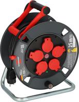 Brennenstuhl 9231250100 25 m Cable Reel with Schuko Plug, Black