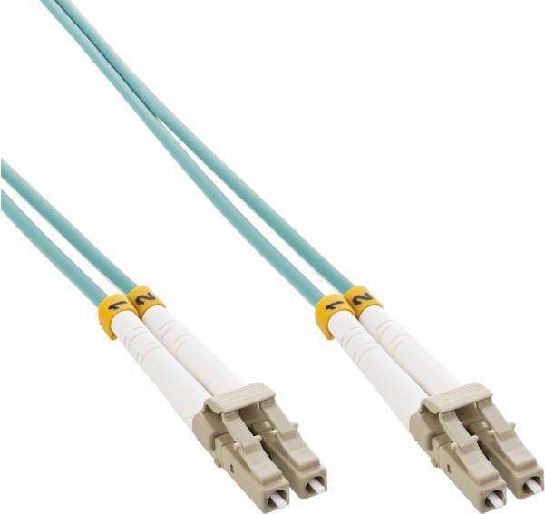 InLine Patch Cable LC Multi-Mode (M) to LC Multi-Mode (M) 50.0 m Fiber Optic 50/125 Micrometers OM3 Halogen-Free Turquoise (88526O)