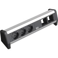 Bachmann DESK Power Strip - 3 Output Connections - Black - Model 902.001 GST18i3