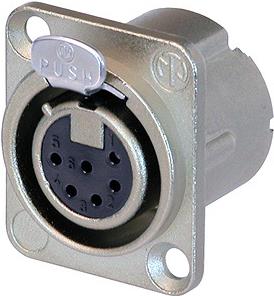 Neutrik NC6FD-LX XLR Connector 6-Pin Silver IEC 61076-2-103 1 Piece IP40
