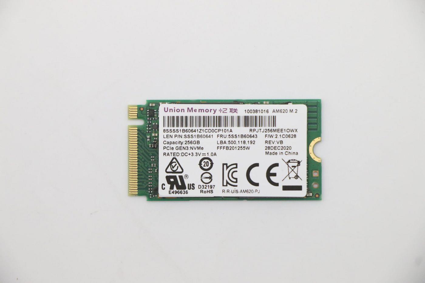 Lenovo UMIS AM620 256GB PCIe 2242 - RPJTJ256MEE1OWX SSD EMI 5SS1B60643