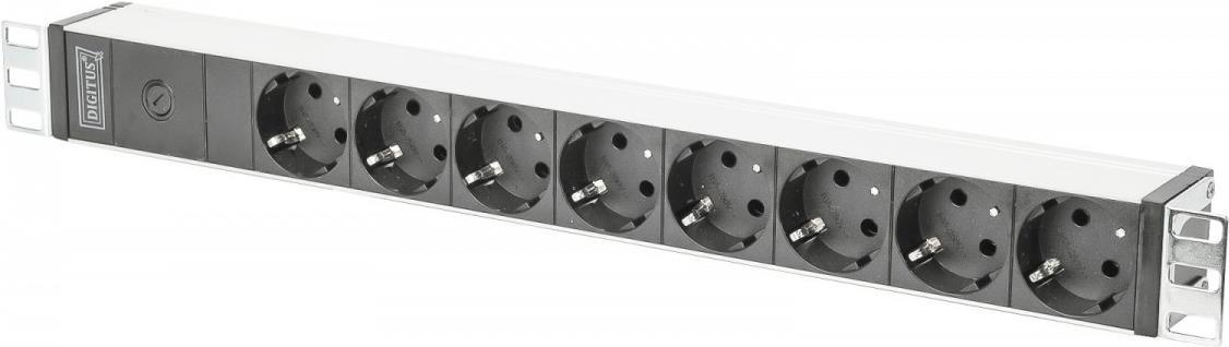 DIGITUS DN-95410 Power Strip 8 Outlets 2500W 1U Rack-Mountable 48.3 cm