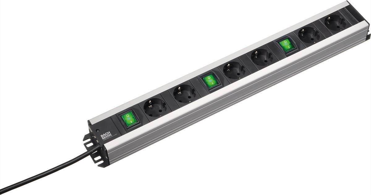 Bachmann Tradesmans strip - Verlängerungsschnur - Ausgangsanschlüsse: 6 - 2,0m - black (300.050)