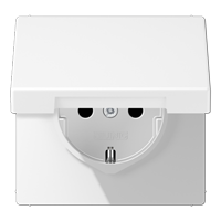 JUNG LS 1520 BFKL WWM Schuko Socket - White (LS1520BFKLWWM)