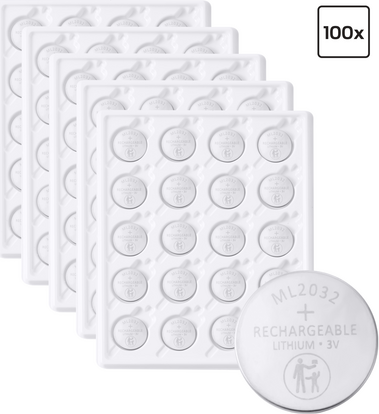 Voltcraft ML2032 Lithium Coin Cell Battery 65 mAh 3V 100 pcs VC-18689110
