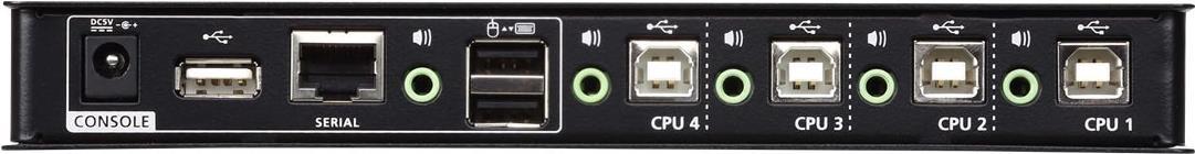 ATEN CS724KM USB Boundless KM Switch - Keyboard/Mouse/USB/Audio Switch - 4 x Keyboard/Mouse/USB/Audio - 1 Local User - Desktop