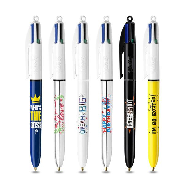 BIC 4-Color Ballpoint Pen 4 Colours, Blue, Red, Green, Black, 6 Pieces (9926071)