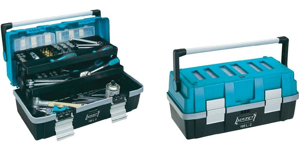 HAZET 190L-2 Kleinteil/Werkzeugkasten Kunststoff Schwarz - Blau (190L-2) afbeelding 1