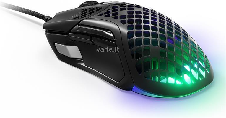 SteelSeries Aerox 5 - Maus - ergonomisch - Für Rechtshänder - optisch - 9 Tasten - kabelgebunden - USB, USB-C - mattschwarz (62401)