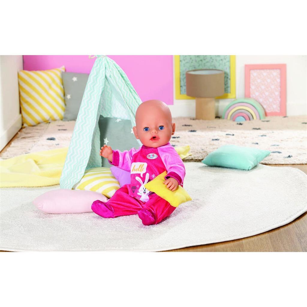 Baby Born Pink Romper for 43 cm Dolls with Bunny Print